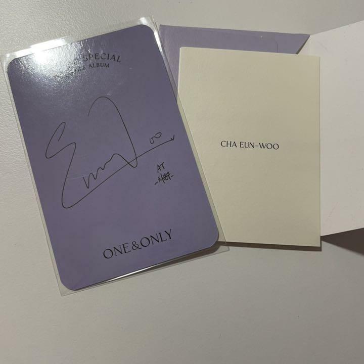 ASTRO One & Only Official Cha Eunwoo Photocard + Moonbin ASTRO One & Only Official Cha Eunwoo Photocard + Moonbin
