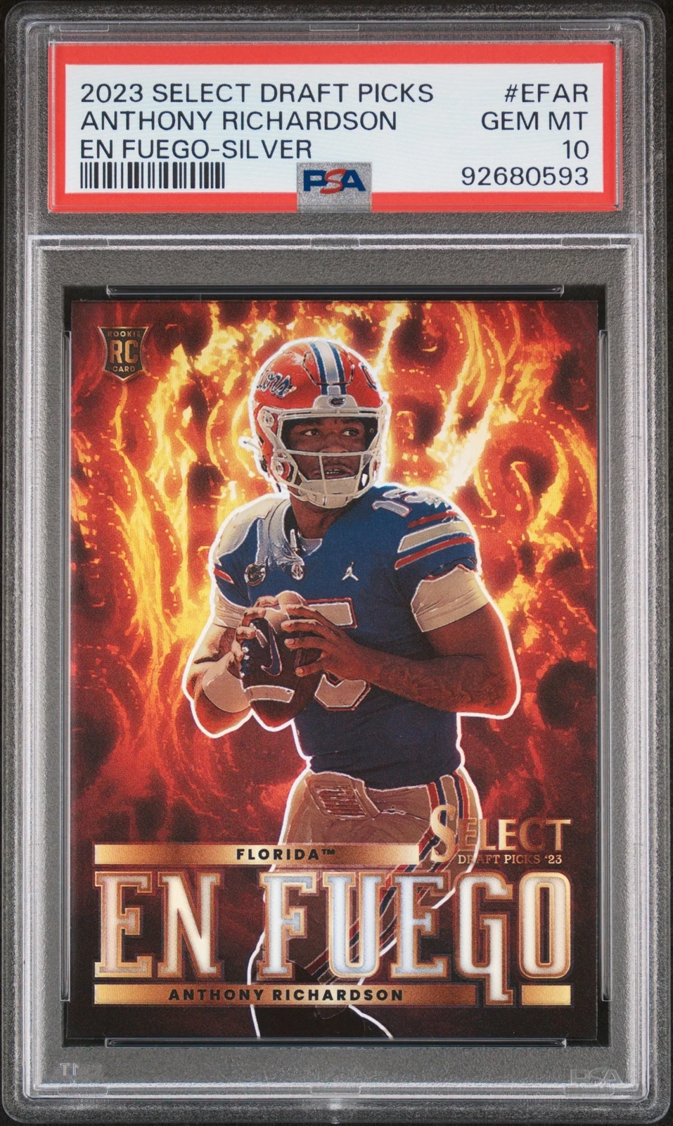 Anthony Richardson Panini Select Draft Picks EN Fuego #EFAR Silver