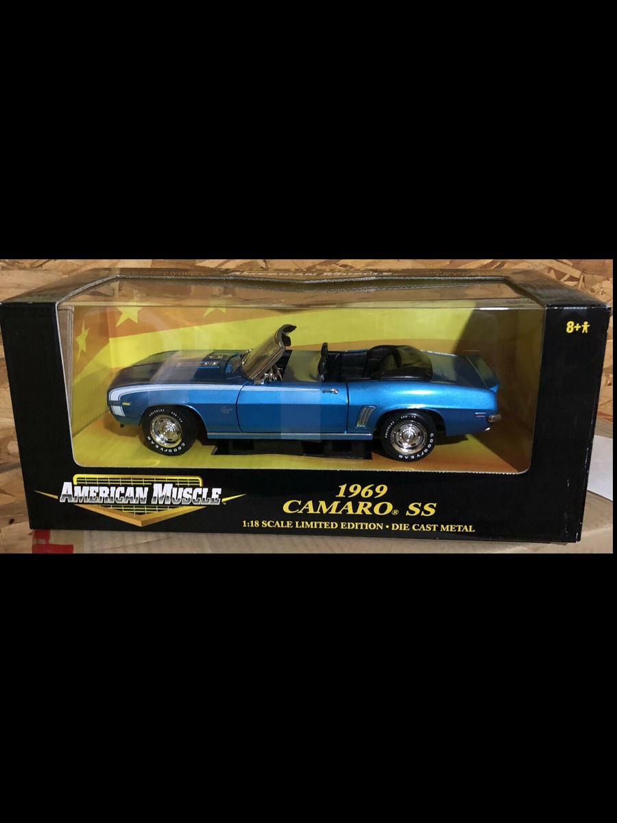 1969 Camaro Convertible Lemans Blue 1:18 Ertl American Muscle