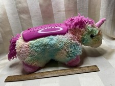 Dream Lites Rainbow Unicorn Pillow Pet with Night Light Projector 3 Color Lights