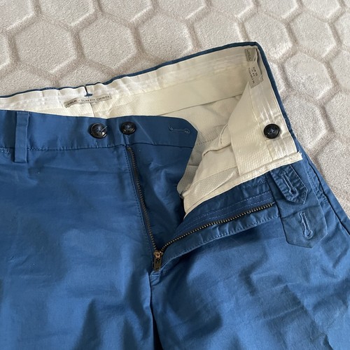 Mango Man MNG China Blue Slim Fit Pleated Chino Pants Trousers Men's Size 28 - Picture 5 of 7