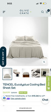 100 Tencel Eucalyptus Lyocell Sheets King 4pc Set Ultra Soft Cooling Natural