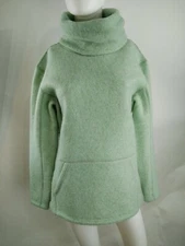 Smartwool Women Hudson Trail Fleece Pullover Sweater Light Jade Medium 11525-L15