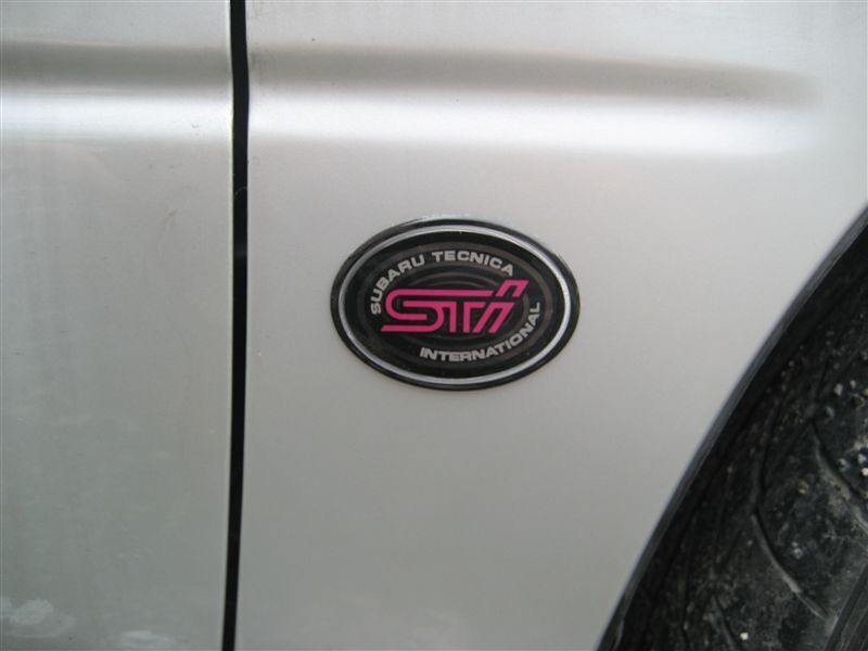 Subaru Genuine OEM Impreza WRX GC8 Side Fender STi Emblem Subaru Genuine OEM Impreza WRX GC8 Side Fender STi Emblem
