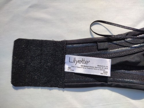 NWT LILYETTE 36 C Strapless w/gentle push up underwire Black w/straps #2210 - Picture 5 of 8
