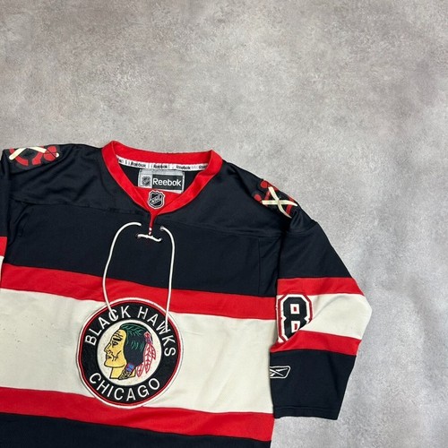Reebok Chicago Black Hawks Trikot Kinder Large NHL Throwback Sweatshirt, schwarz - Bild 4 von 11