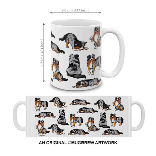 Taza de té de cerámica café leche posturas divertidas para perro con empuñadura, 11 oz - Imagen 5 de 106