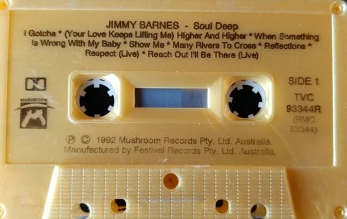 Jimmy Barnes: Soul Deep - Gold. DOLBY®Cassette Tape Limited Edition. FREE POST!! - Picture 3 of 4