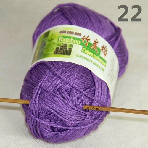 Sale Lot 1-9 Skeins x 50gr Soft Bamboo Cotton Baby Hand Knit Shawls Crochet Yarn - Picture 74 of 129