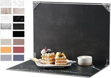 Tabletop Photo Background Set – 16 Patterns for Food, Makeup, & Small Items