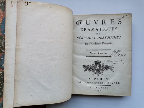 OEUVRES DRAMATIQUES de NÉRICAULT DESTOUCHES - 1757 - Imagen 4 de 12