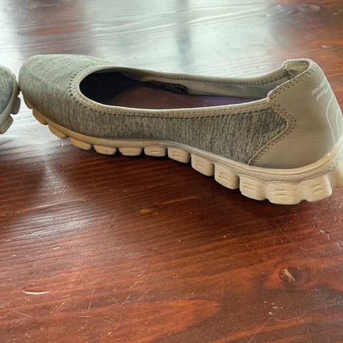 Skechers EZ Flex 2 Ballet Flats Womens Size 9 Gray Roll With It Comfort Slip-On - Picture 7 of 10