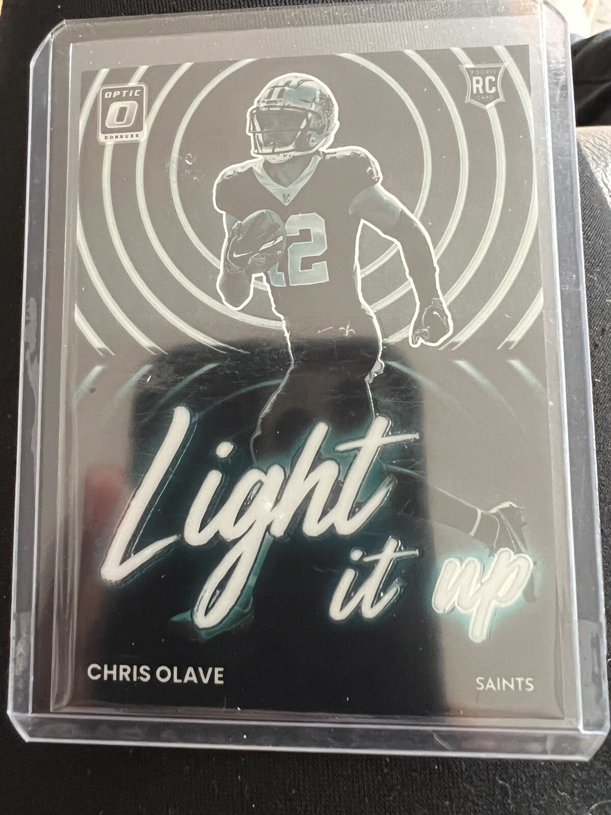 CHRIS OLAVE  "ROOKIE"  2022  PANINI DONRUSS OPTIC LIGHT IT UP   #LU-13   SAINTS