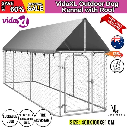 Large Dog Kennel Pet Dog Cat Playpen Outdoor Backyard Dog House Enclosure - Picture 12 of 41