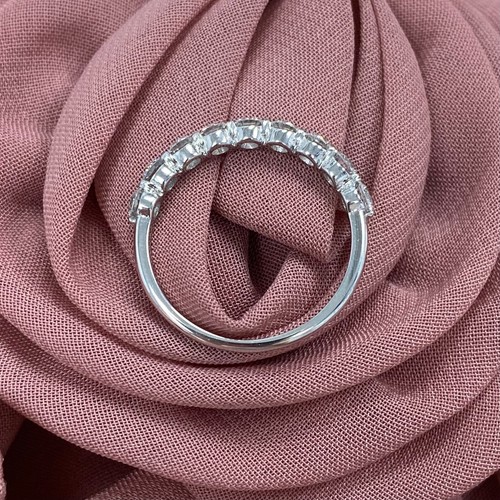Bague anniversaire en diamant cultivé en laboratoire 1 carat 9 pierres or 14 carats - Photo 26 sur 34