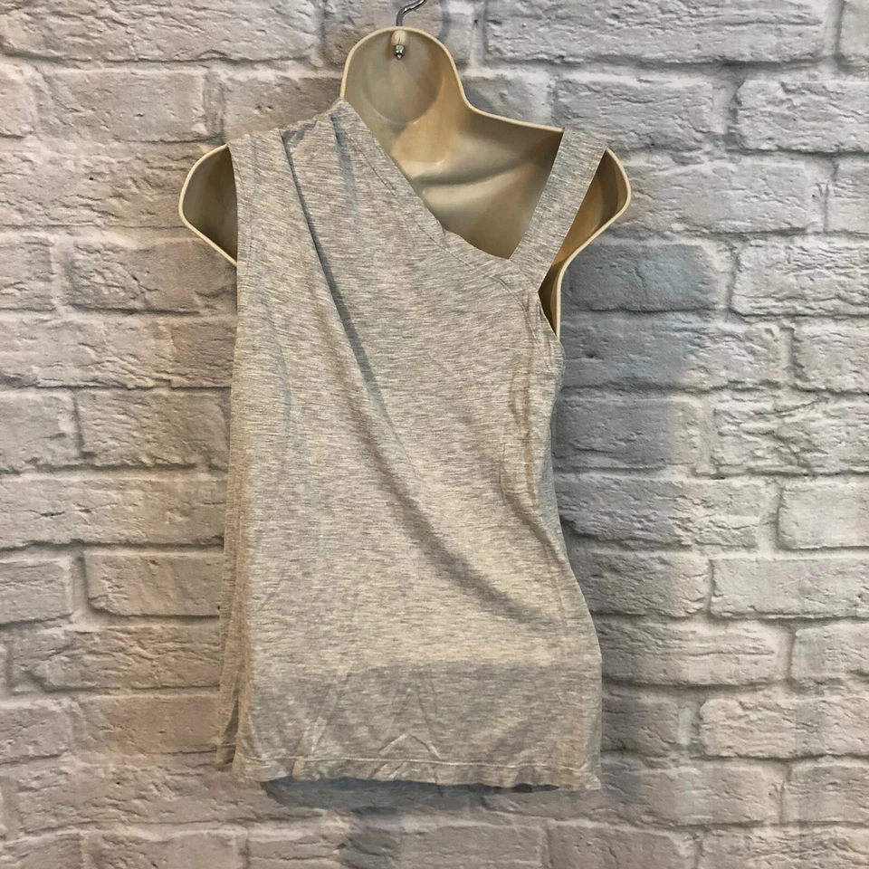 Blusa sin mangas Robert Rodriguez talla pequeña gris jaspeado acanalada Foto 2 de 4