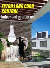LED Solar Lamp Bulb Outdoor Waterproof Portable Garden Hanging Light Emergency
