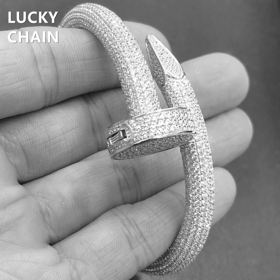 БРАСЛЕТ ИЗ СТЕРЛИНГОВОГО СЕРЕБРА 8,3 дюйма 925 пробы 7,5 мм 53 г  - Изображение 3 из 4