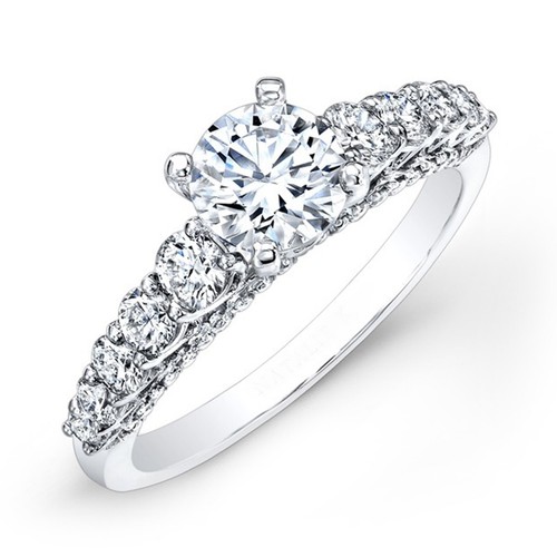 5 Carat D Color Moissanite Ring For Women, S925 Sterling Silver Wedding Band Rings Round Cut Diamond Rings For Engagement Birthday With Certificate
