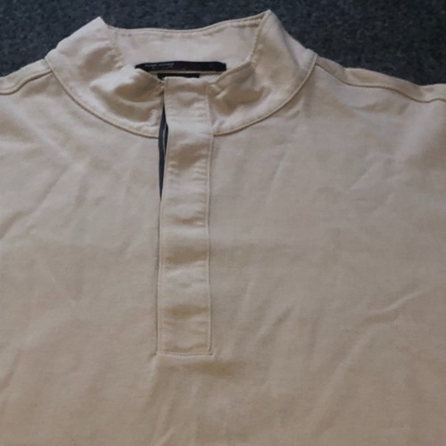 Nike Tiger Woods Collection Shirt Mens Medium Beige Henley Snap Long Sleeve - Picture 4 of 11