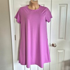 Architect lilac pink purple tee shirt casual dress with pockets women's plus 2X
