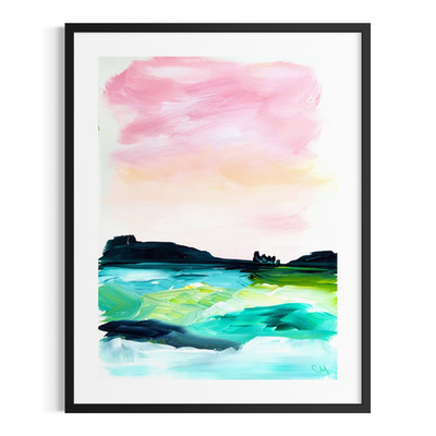 Abstract Expressionism Original Landscape Painting 9x12 Handmade Art