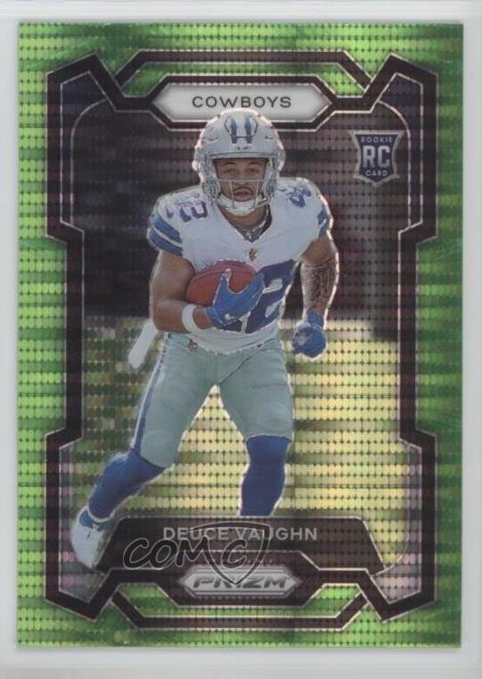2023 Panini Prizm Rookies Neon Green Pulsar Deuce Vaughn #324 Rookie RC 1my2