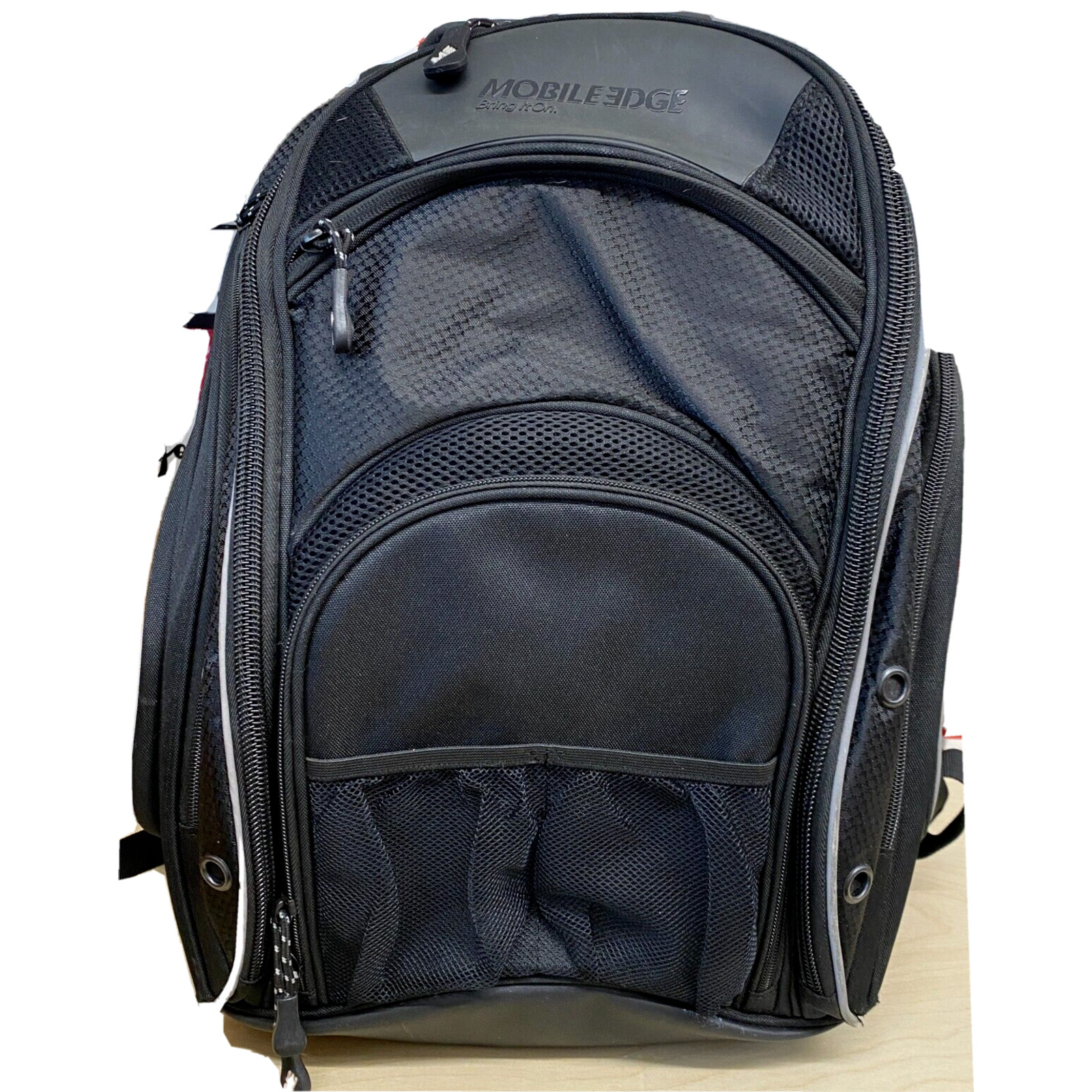 Black Padded Bring It On Laptop Book Bag Computer Pockets