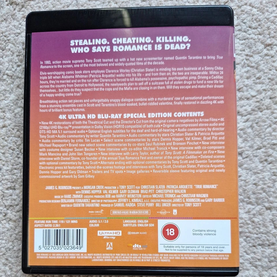 True Romance 4K UHD (Arrow Video) - Image 2 of 3
