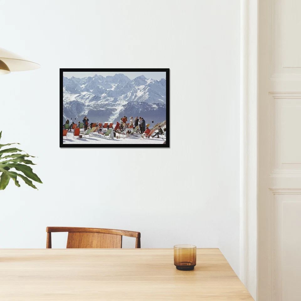 Slim Aarons Lounging In Verbier Switzerland Print, Vintage Photography Art - Image 2 of 4