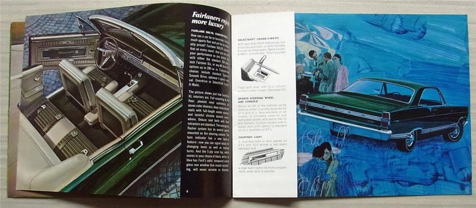 FORD FAIRLINE USA Car Sales Brochure For 1967 #FDC 6702   GT-GTA 500/XL 500 - Image 4 of 4