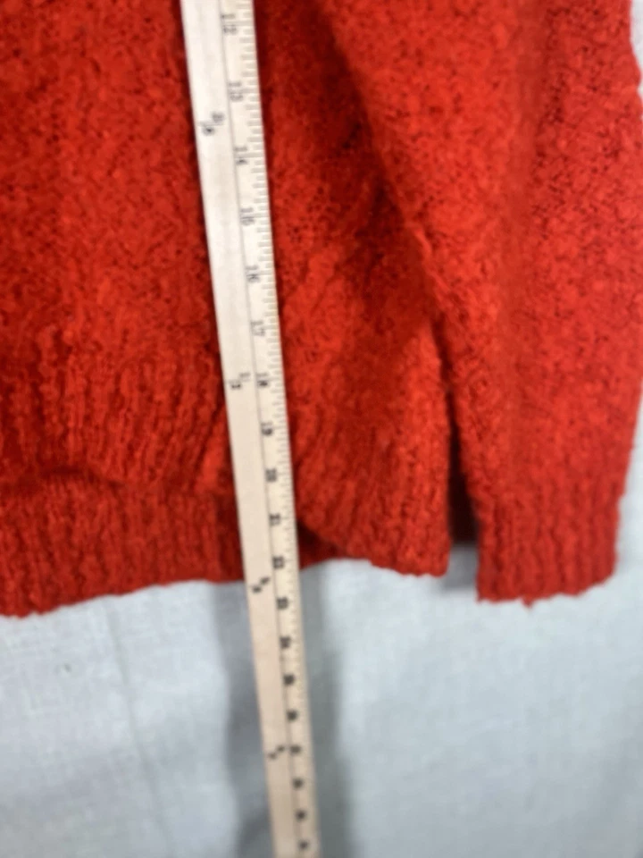 Suéter Michael Stars Cuello en V Talla Pequeña Mezcla de Lana Solana Acogedor Tejido Crudo Relajado Foto 4 de 4