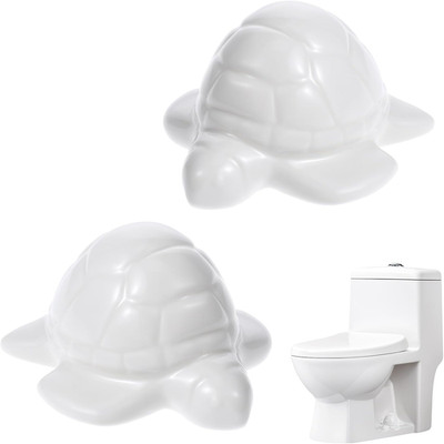 2pcs White Ceramic Toilet Bolt Covers Screw Cover Caps for Toilet Bowl