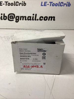 #ad Honeywell Kromschroder DG50UG‑6K2 gas pressure switch N 434 $260.00