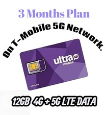 Scheda SIM Ultra Mobile con piano 12 GB 3 mesi incluso