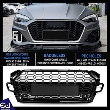 RS5 STYLE HONEYCOMB GRILLE FOR AUDI A5 S5 B9.5 COUPE CABRIO SPORTBACK 2020+
