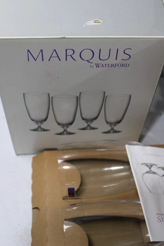 Vtg WATERFORD Crystal Marquis Iced Tea Beverage Glasses Set of 4 Made In Germany