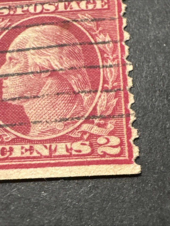 1916 US Postage 2c Unwatermarked Perf. Coil 10 Cat. 491 Collectible Used Stamp - Image 3 of 4