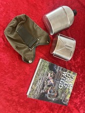 Bushcraft Set: Feldflasche Schutzhülle Becher, Buch Vanessa Blank Wild und Frei