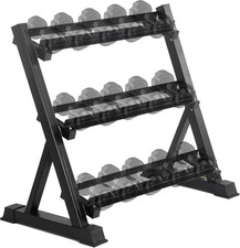 3-Tier Dumbbell Rack Weight Storage Organizer Steel Holder 1000Lbs Home Gym