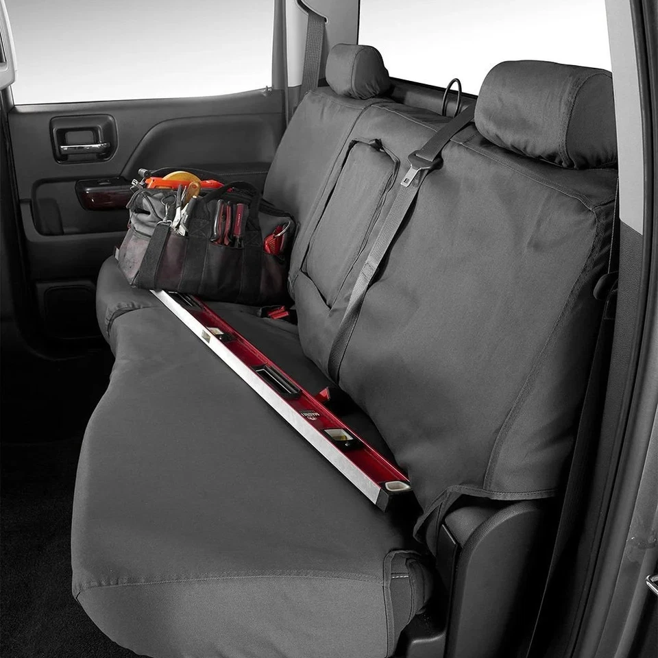 For Nissan Frontier 12-21 Seat Covers SeatSaver Polycotton 2nd Row Charcoal Foto 3 de 4
