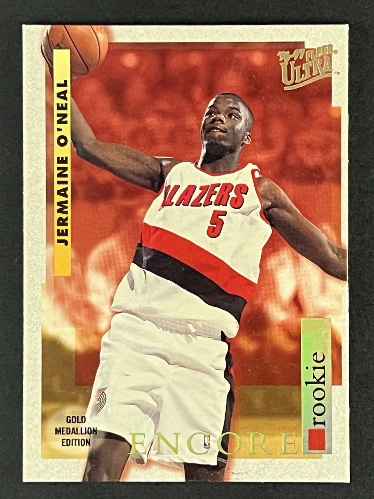 1996-97 Fleer Ultra - Encore Rookies Jermaine O'Neal #G-274 Gold Medallion RC