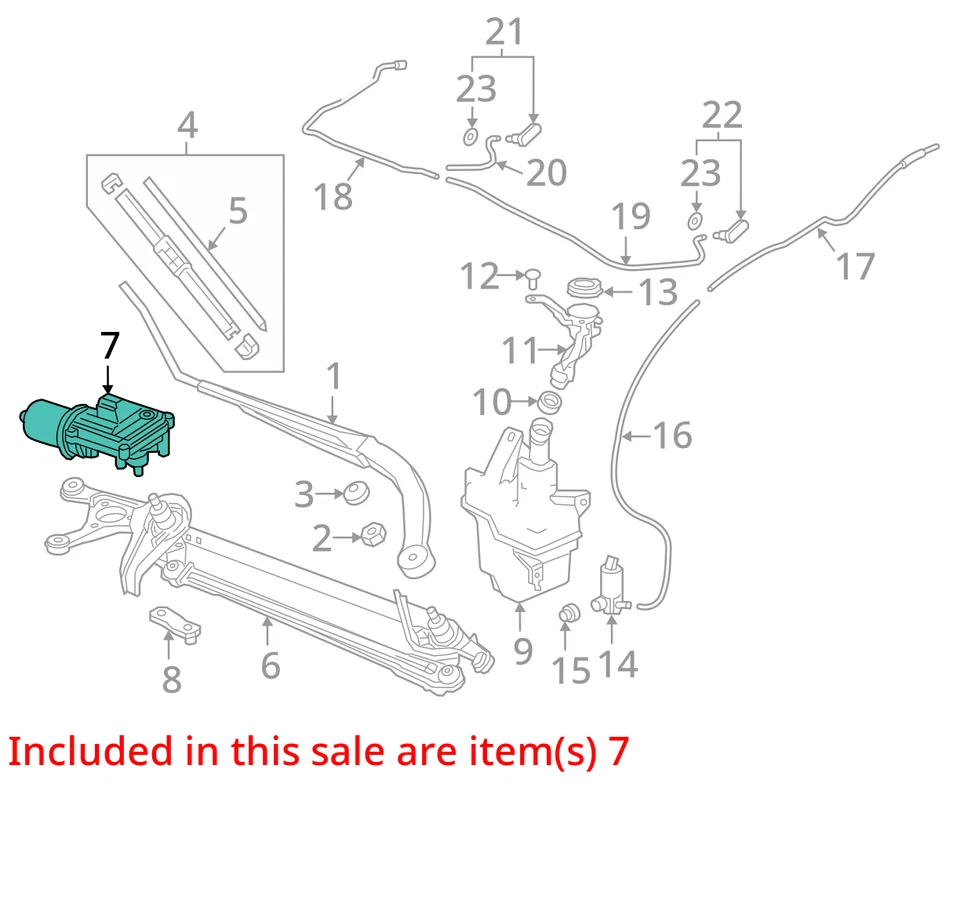 Motor limpiaparabrisas delantero Honda Accord 2018 fabricante de equipos originales 76 k millas - LKQ415061340 Foto 4 de 4