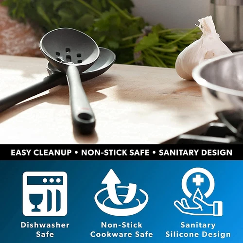 DI ORO Seamless Series 6-Piece Silicone Utensil Set - Thumbnail 5