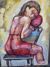 Ölbild Abstrakt Gemälde Modern Art Alexander Diener Unikat Wandbild Frau Farbe 