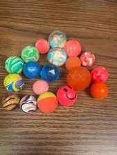 Lot of 18 Vintage Bouncy Balls Super Balls Assorted Colors  Sizes - Tommy Tooth