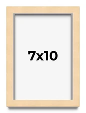 7x10 Solid Wood Picture Frame with UV Acrylic, Available in 6 Finishes