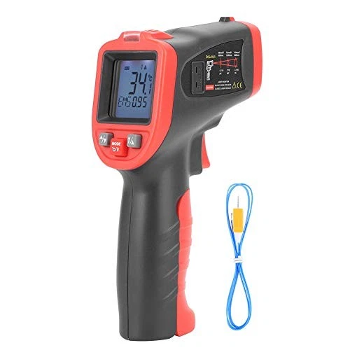 Handheld Digital Thermometer LCD -50C to 1050C Industrial Grade with Red