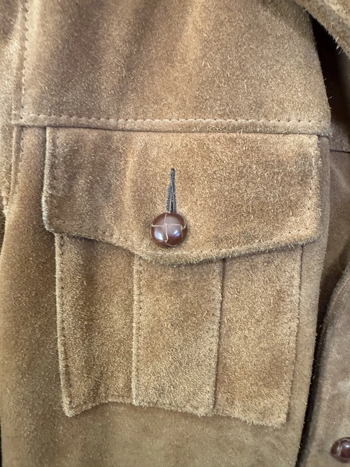 Blazer chaqueta de gamuza genuina vintage para hombre 42 mediana 21,5x30,5 Foto 2 de 4