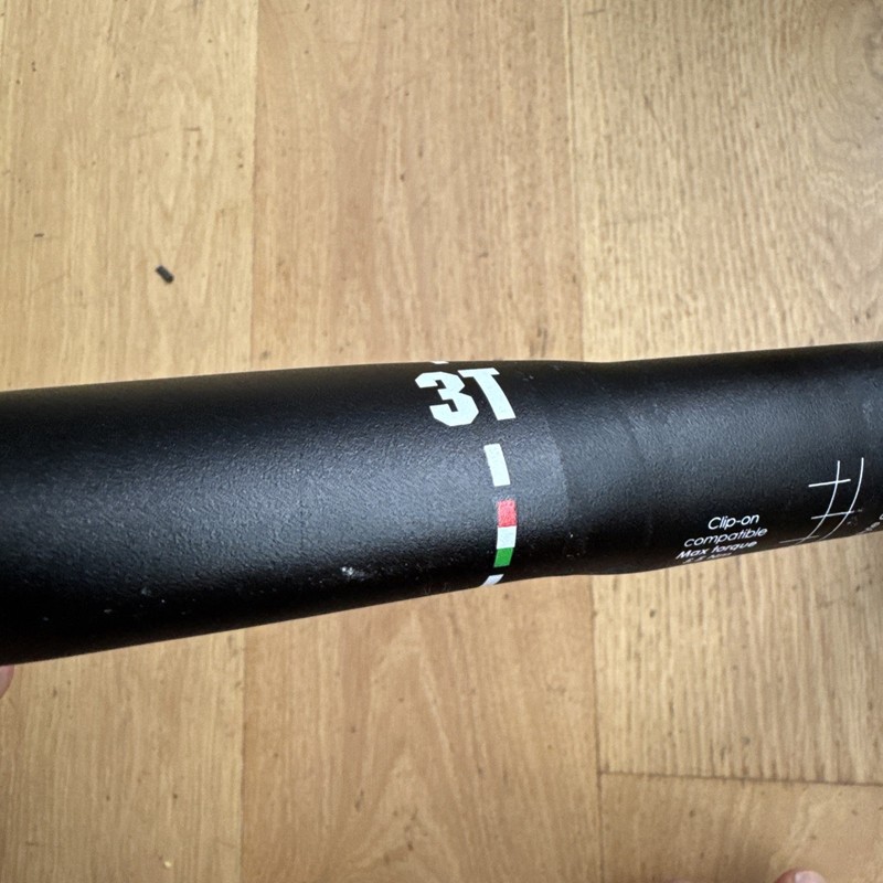 3T SUPERERGO Pro Road Bike Handlebar 38cm 31.8mm Black Alloy